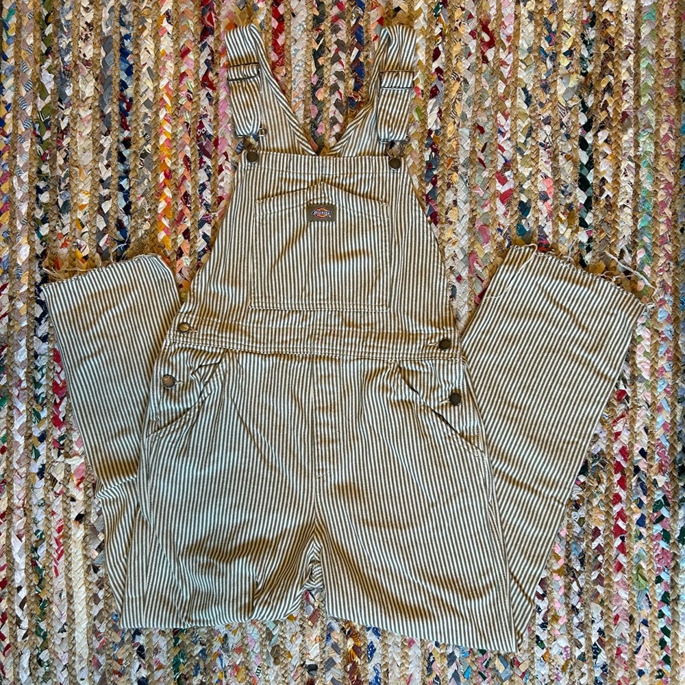 Dickies Green & White Pinstripe Overalls